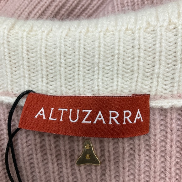 ALTUZARRA AGED MAUVE ZOPPEZ RUFFLED CASHMERE SWEATER - Picture 4 of 6